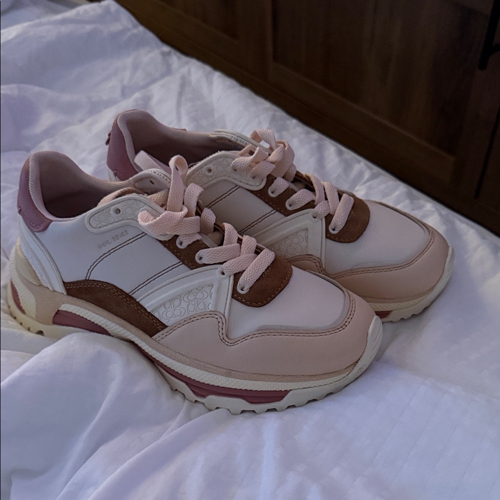 Coach Pink and Brown Women's Sneakers